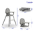 Silla De Comer Mega Baby Doha 3 En 1 - Creciendo