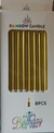 VELAS RAINGBOW METALIZADAS DORADAS CAJA X 8 UND - comprar online