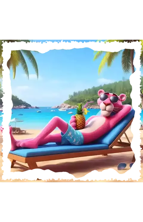 Camiseta Desenho Pantera Cor de Rosa - comprar online