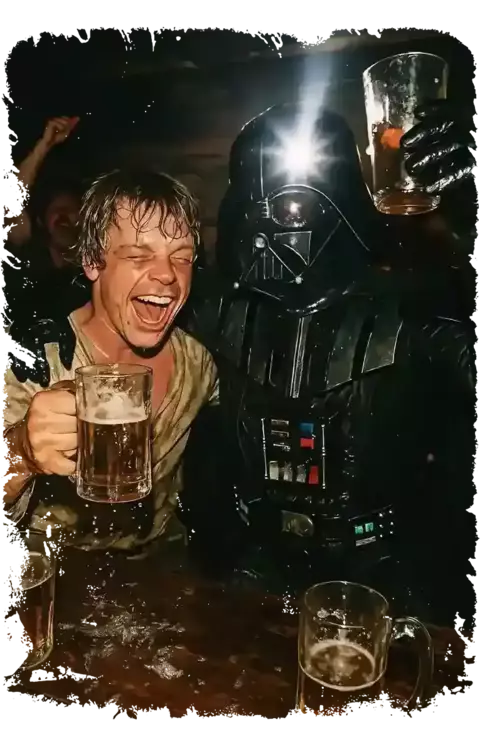 Camiseta Meme Luke Skywalker e Darth Vader - Filme Star Wars - comprar online