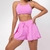  Conjunto Alice 
O queridinho das fashionistas fitness! O Conjunto Alice é leve, delicado e pensado para valorizar seus movimentos com muito conforto e estilo. O top tem alças fininhas cruzadas nas costas, trazendo aquele toque feminino e moderno. O short