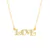Colar Dourado Love com Zircônia