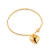 Pulseira Dourada de Cordão Baiano com Coração