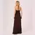 Vestido chiffon marrom - comprar online