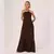 Vestido chiffon marrom
