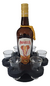 Suporte + 6 Copos Shot - Preto - Licores, Whisky, Rum, Conhaque, Aguardentes na internet