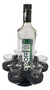 Suporte + 6 Copos Shot - Preto - Licores, Whisky, Rum, Conhaque, Aguardentes - Spaziani