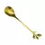 Cucharita metal gold hojitas 13cm
