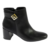 Bota Preta Saara Couro Natural Luz Da Lua - comprar online