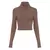 CROPPED DERBY MANGA LONGA MARROM - comprar online