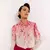 CAMISA LONGA FLORAL ROSA - loja online