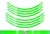Imagen de Calcos Llantas motos On Off 21" delantera 18" trasera Kit 3 fluo