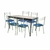 Juego de Comedor Mesa Ghana + 6 Sillas Apilables - comprar online