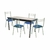 Juego de Comedor Mesa Ghana + 4 Sillas Apilables - comprar online