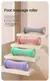 Rolo massageador de pés para alívio imediato de dores e fascite plantar. Portátil, sem eletricidade e com textura de acupressão.