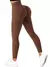 Calças de yoga cintura alta, legging canelada fitness