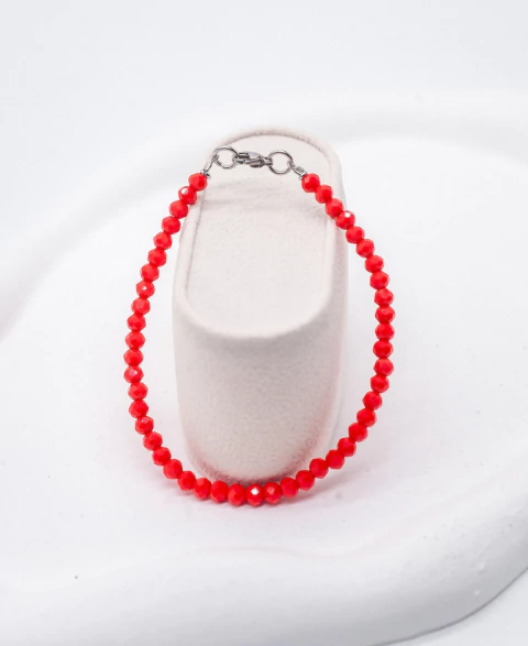 Imagen de Pulsera Cristal de Roca - Tanza Acero