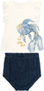 Conjunto Menina Blusa Estampada + Calcinha Em Algodão - Carinhoso - loja online