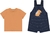 Conjunto Infantil Menino Camiseta + Macacão Mini Dino Malwee Kids