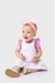 Conjunto Menina Body Estampado E Vestido Salopete - Carinhoso