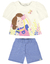 Conjunto Infantil Menina Blusa Com Estampa + Glitter Em Algodão Malwee Kids - Esmeralda Baby