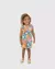 Macaquinho Infantil Menina Evasê Estampa Floral Em Algodão Malwee Kids