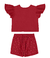 Conjunto Infantil Menina Blusa E Shorts Saia Em Algodão Malwee Kids