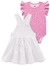 Conjunto Menina Body Estampado E Vestido Salopete - Carinhoso - comprar online