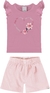 Imagem do Conjunto Infantil Menina Blusa Manga Babado Em Algodão Malwee Kids