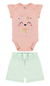 Conjunto Infantil Menina Body Cadê Minha Ursinha? Em Algodão Malwee Kids na internet