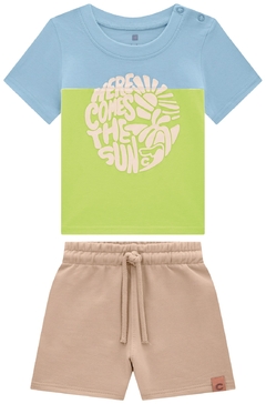 Conjunto Menino Here Comes The Sun Em Algodão - Carinhoso - comprar online