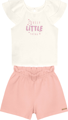 Conjunto Menina Lovely Little Things Em Algodão - Carinhoso - comprar online