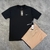 KIT TRAINING CAMISETA PRETA + SHORT ELASTANO BEGE