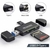 Leitor De Cartão 3 Em 1 Card Reader USB 2.0 Type C Micro USB