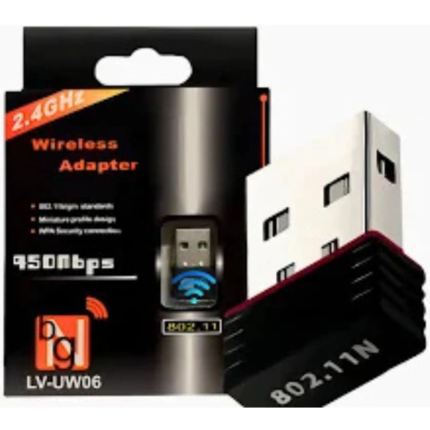 Micro Adaptador Usb Wireless Wi Fi 950mbps 2.4 Ghz Pc Note
