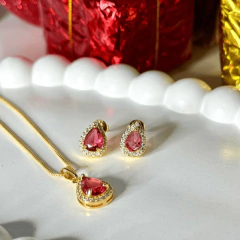 Conjunto Elegante Banhado a Ouro Rosa - comprar online