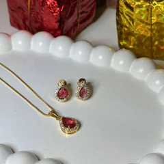 Conjunto Elegante Banhado a Ouro Rosa na internet