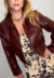 Jaqueta Couro Croco - CHERRY - comprar online
