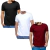 Kit 3 Camisetas Lisa Algodao 30.1 Basica Slim Fit Academia Shopping Treino Trabalho Preta Branca Azul Vermelho Cinza - MartinWow