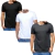 Kit 3 Camisetas Lisa Algodao 30.1 Basica Slim Fit Academia Shopping Treino Trabalho Preta Branca Azul Vermelho Cinza na internet