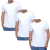 Kit 3 Camisetas Lisa Algodao 30.1 Basica Slim Fit Academia Shopping Treino Trabalho Preta Branca Azul Vermelho Cinza - comprar online