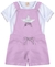 Imagem do Conjunto Fem 4-6-8 Macaquinho Silk Cadarco E Blusa Meia Malha Retilinea