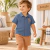Conjunto Masculino Camisa Bordada e Bermuda Cotelê