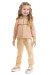 Conjunto Fem 1-2-3 Jaqueta Moletom Pa Rotativo Jardim E Calça Moletom Pa - Babybe