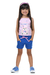 Conjunto Fem 1-2-3 Blusa Alca Cotton Silk Follow E Short Molecotton Com Strass E Cadarco - comprar online