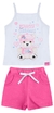 Conjunto Fem 1-2-3 Blusa Alca Cotton Silk Follow E Short Molecotton Com Strass E Cadarco na internet