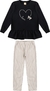 Imagem do Conjunto Fem 4-6-8 Casaco Moletom Com Babado E Legging Ribana Peletizada