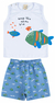 Conjunto Masc P-M-G Regata Meia Malha Com Silk E Bermuda Moletinho Silk Peixe - comprar online
