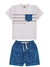 Conj. Masc. Camiseta M/M E Berm. Moletinho Est. 1/3 - comprar online