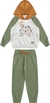 Conjunto Masc 1-2-3 Casaco Moletom Com Bolso Canguru E Calça Com Recortes - comprar online